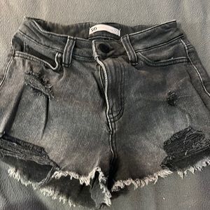 black washed jean shorts!